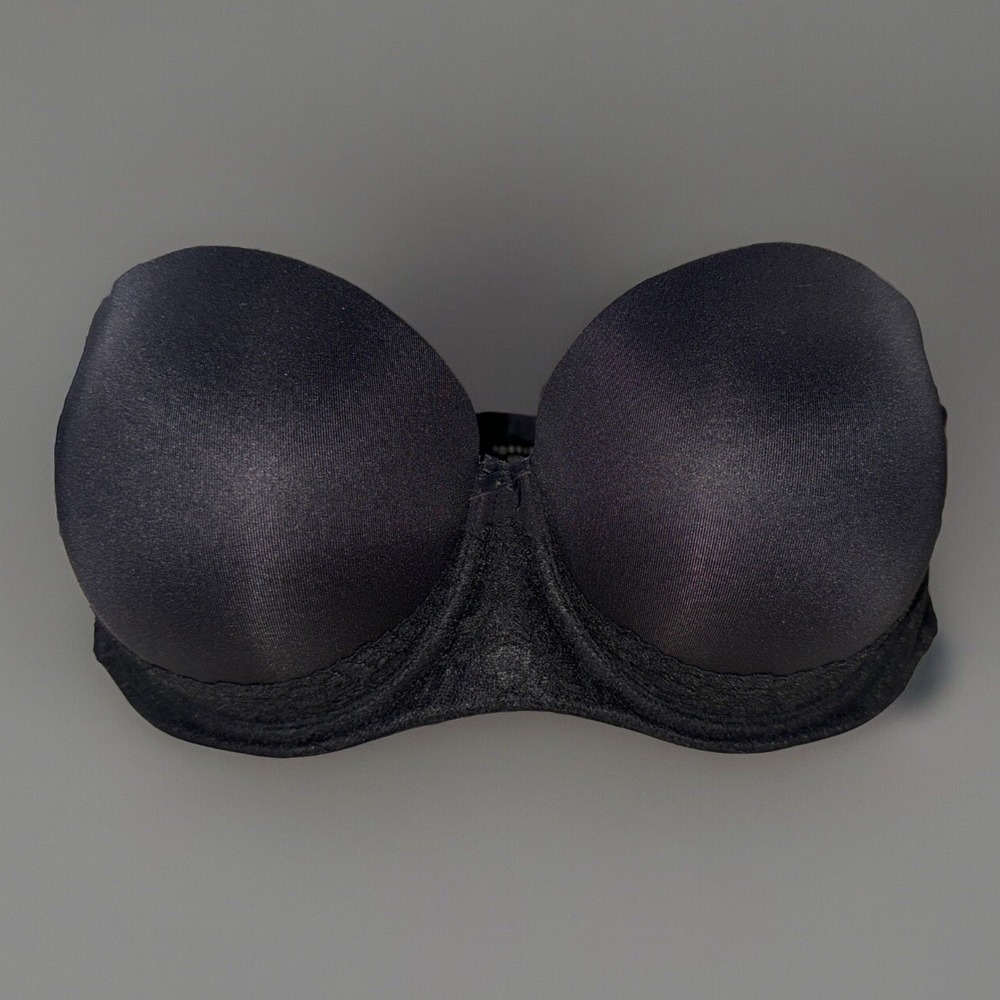 Torrid Bra 42C Black Push Up Padded Multi-Way Lace Underwire Strapless